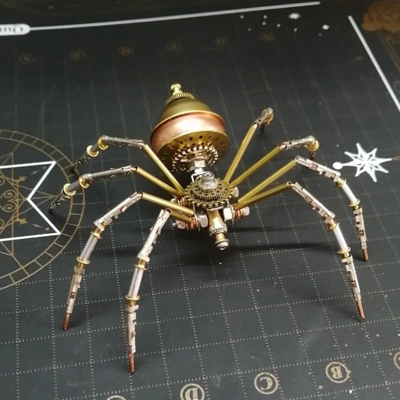 Kits de construcción de modelos de Metal de araña DIY para adultos Steampunk insectos mecánicos rompecabezas de juguete montaje para rompecabezas 3D juguetes para niños