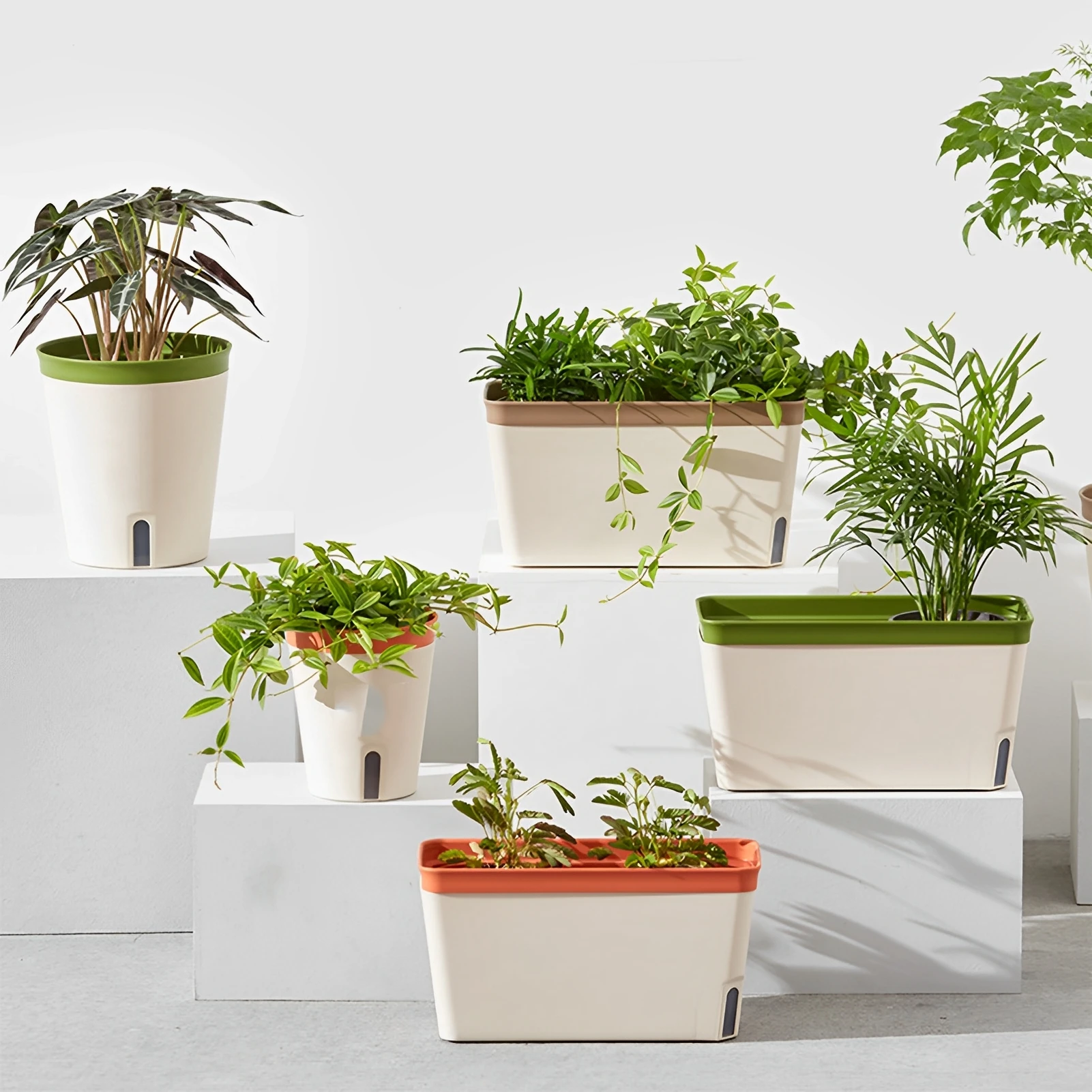 

Самополивающиеся горшки для комнатных растений, система легкого полива, самопоглощающийся кашпо для всех домашних растений, цветов, трав