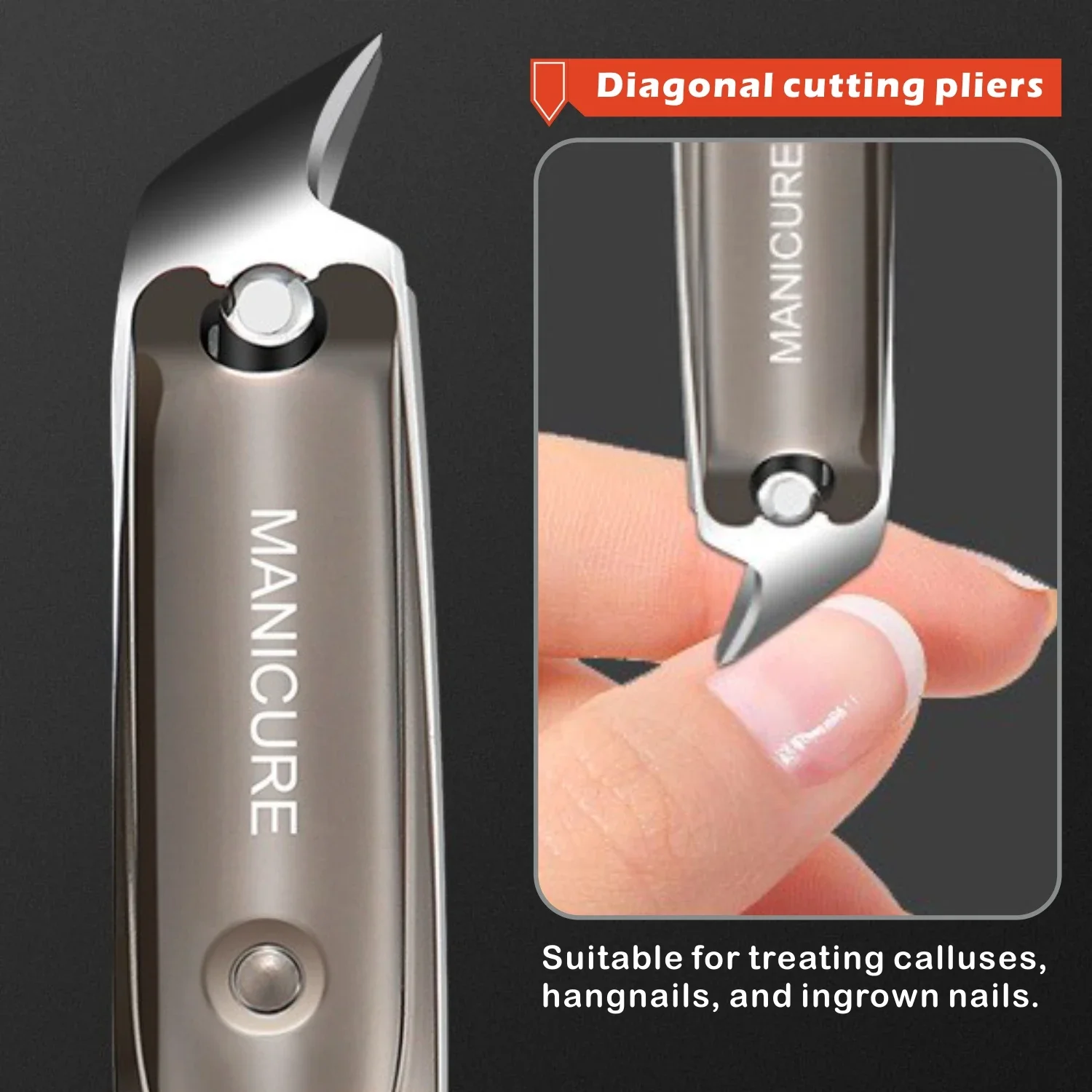 Complete Nail Care Kit: Stainless Steel Toenail & Fingernail Clippers Set, Portable Manicure Tools & Leather Case - Ideal Gift