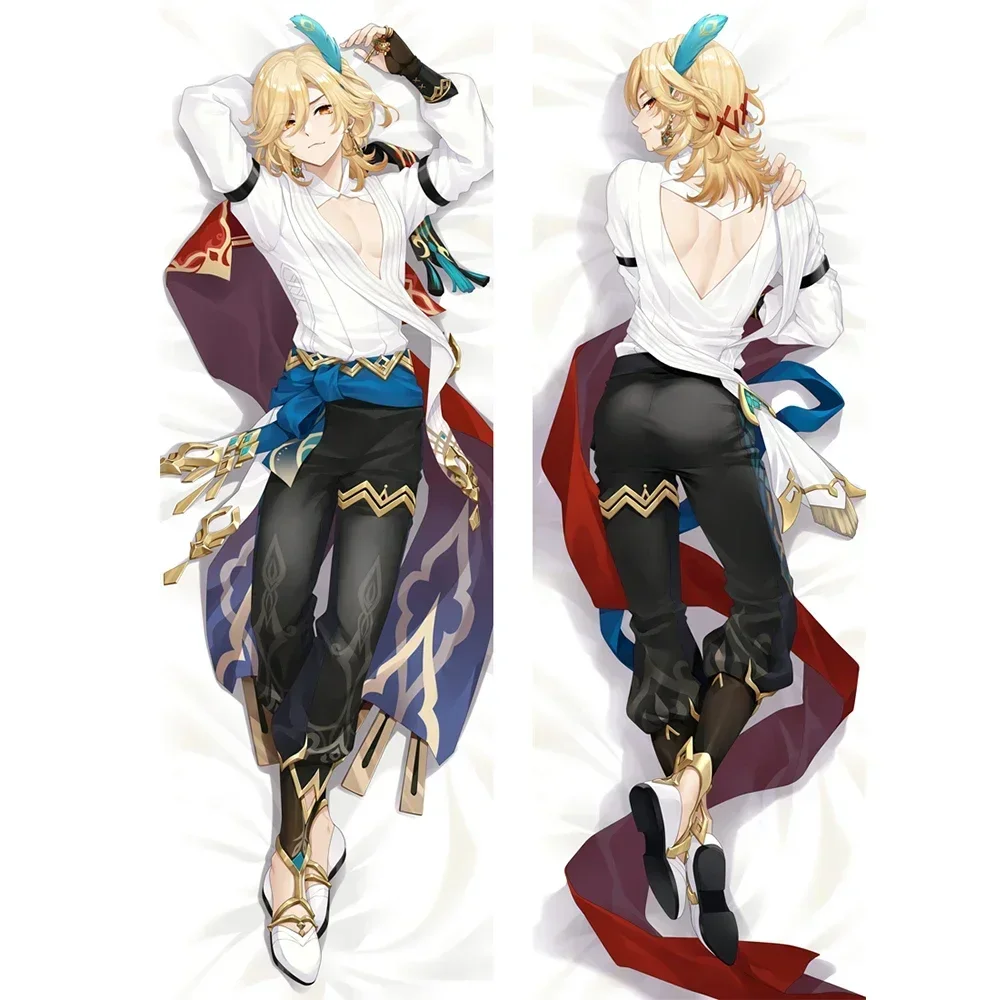 Game Genshin Impact Kaveh Dakimakura Fullbody Pillowcases Otaku Two Side Printed Pillow Cover Case Xmas Gifts 150x50cm 180x60cm