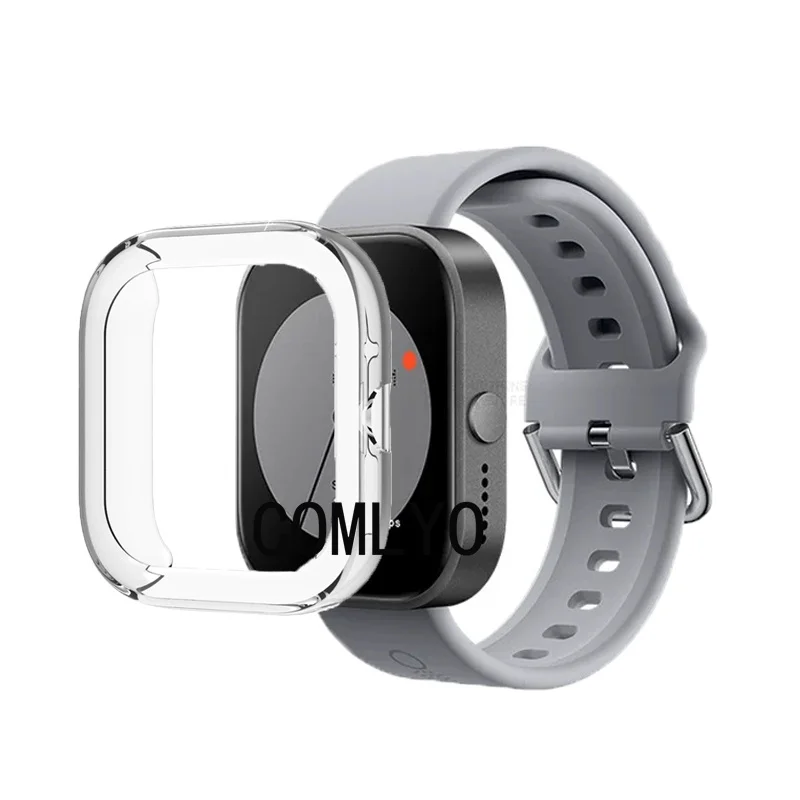 For CMF Watch Pro Case TPU Soft Half Cover Protective Bumper Shell Screen Protector Film