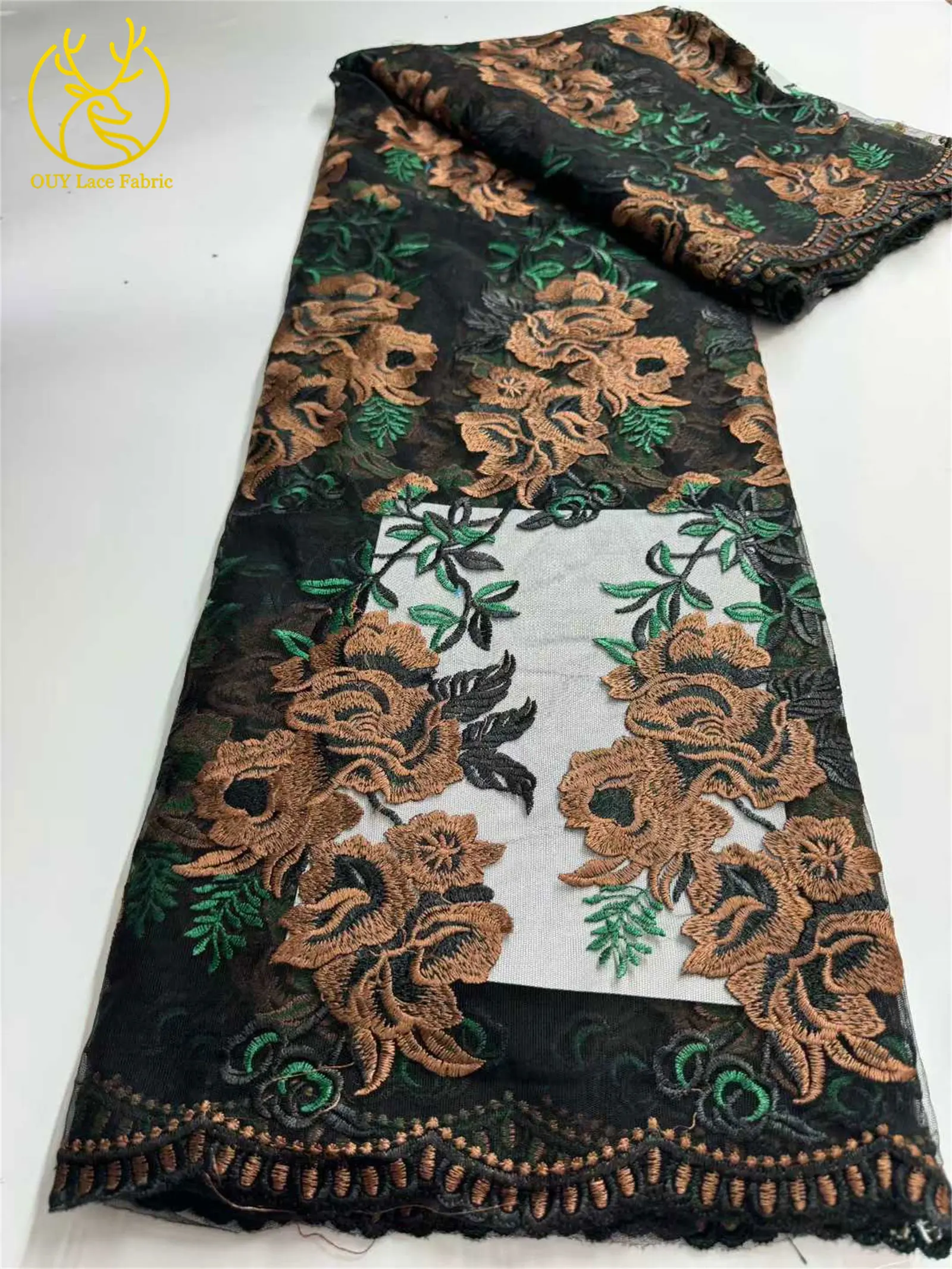 2026 Afrikanischer Spitzenstoff, hochwertige französische weiche Stickerei-Spitze, Mesh-Spitze, nigerianische Tüllspitze für Partykleider, 5 Yards – Detail 15