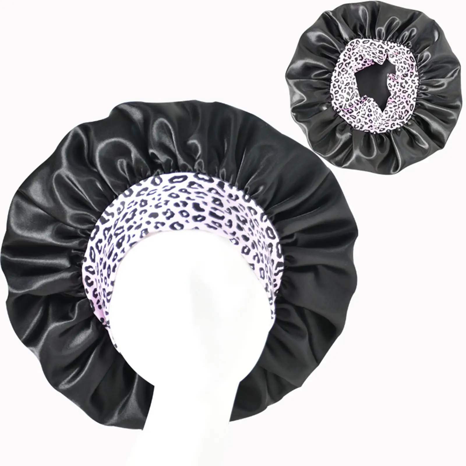 Hair Bonnet Soft Double Silk Layer Hair Cover for Long Hair Ladies