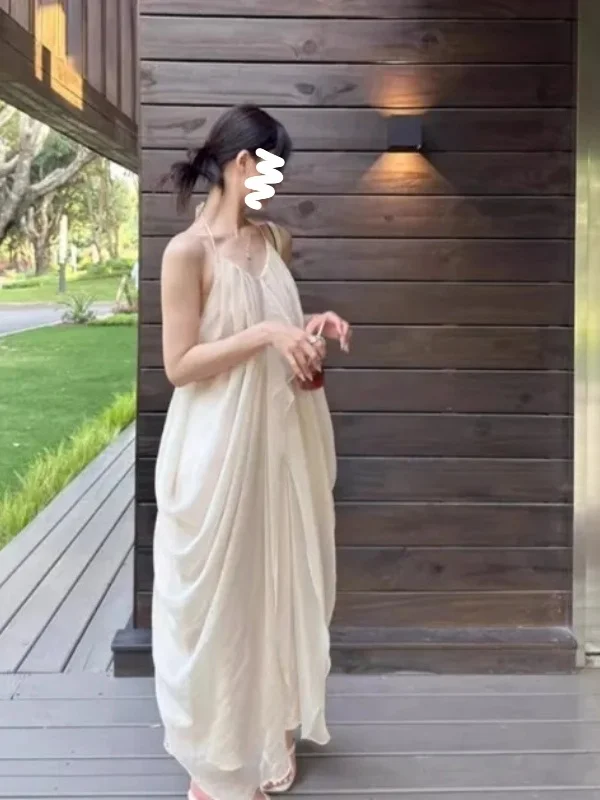 여름용 여성용 얇은 꽃무늬 자수 드레스