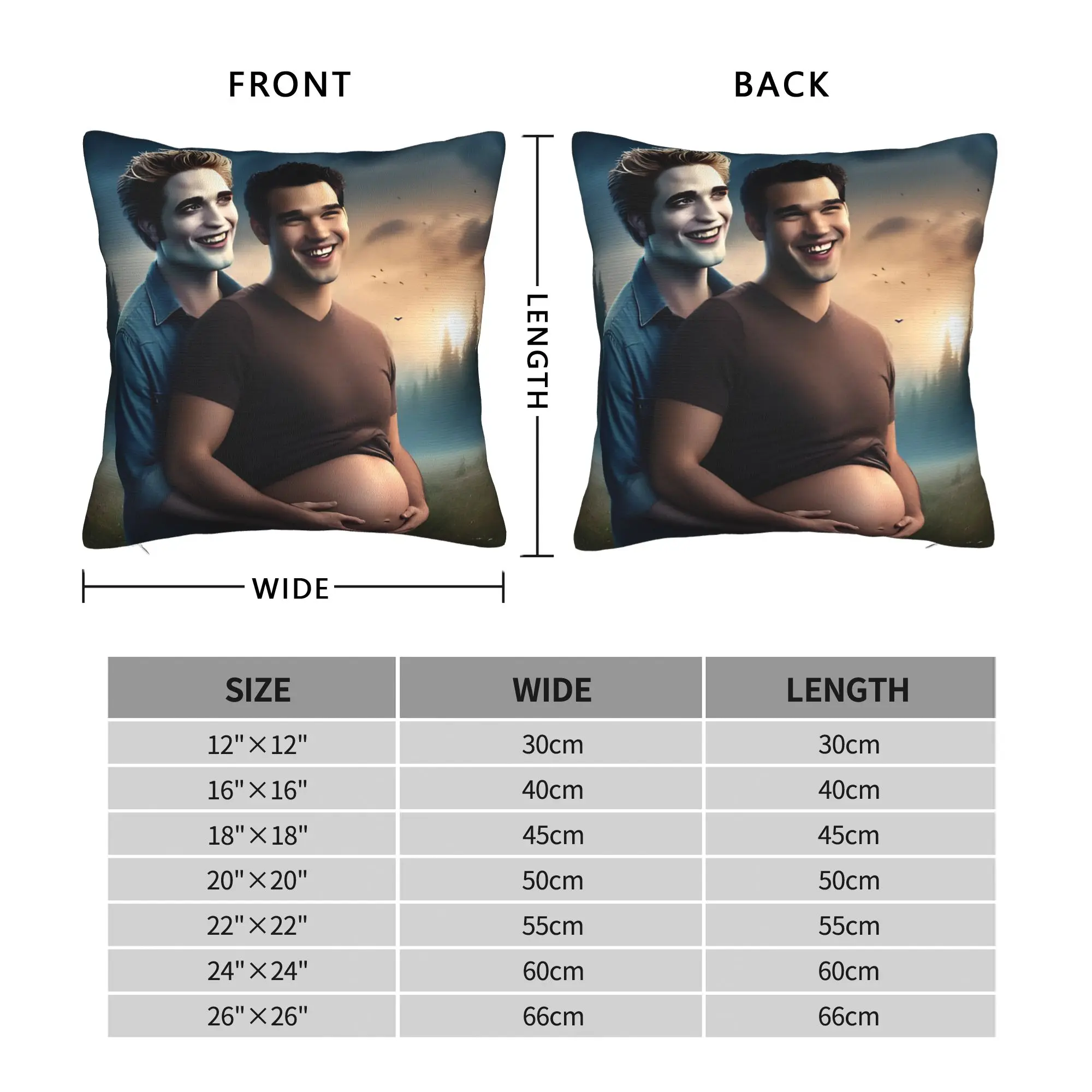Twilight Meme Throw Pillow Cover Polyester Throw Pillow  , Customized Cushion Covers
