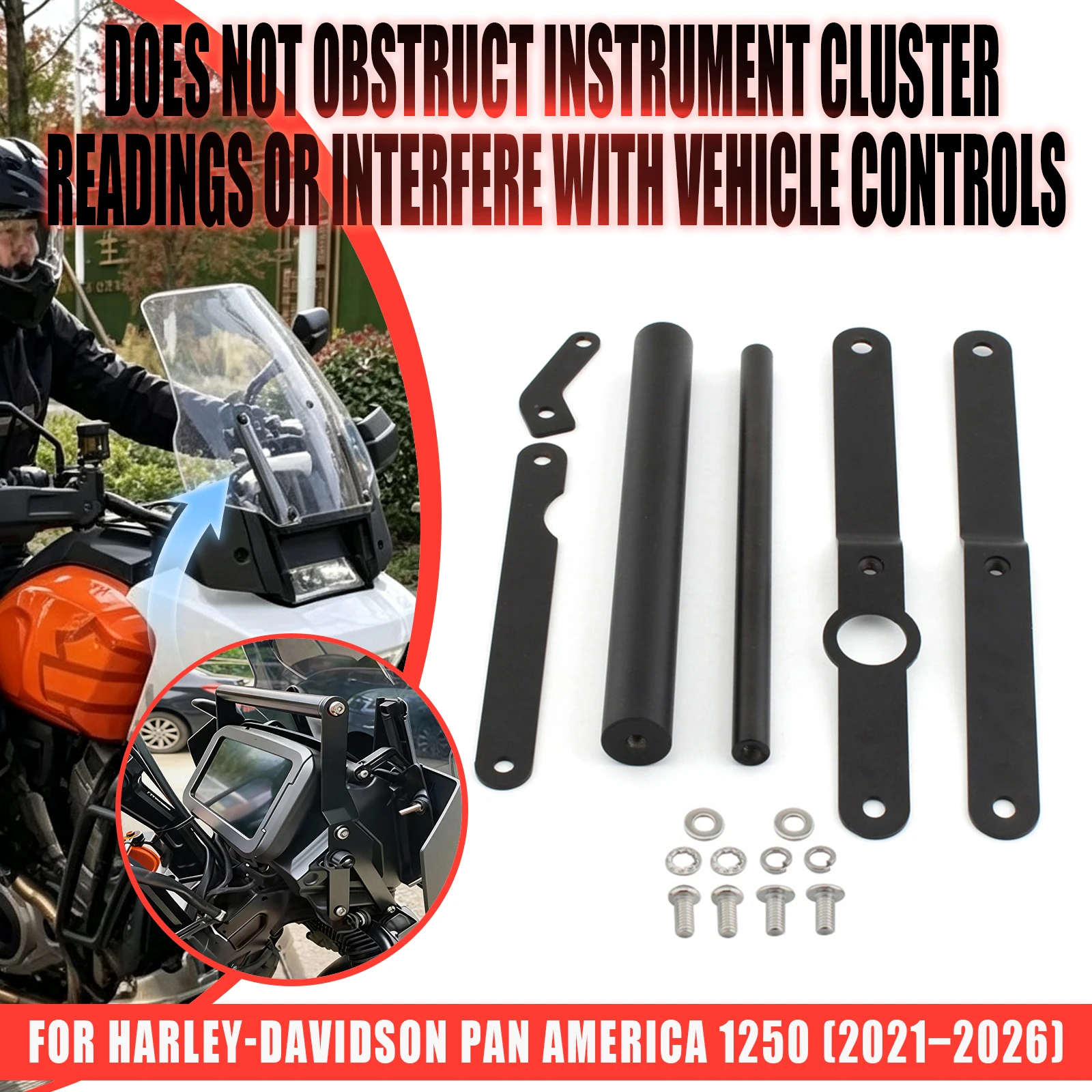 For Harley Pan America 1250 2021 2022 2023 2024 2025 2026 Motorcycle GPS Navigation Phone Holder Mount Bracket