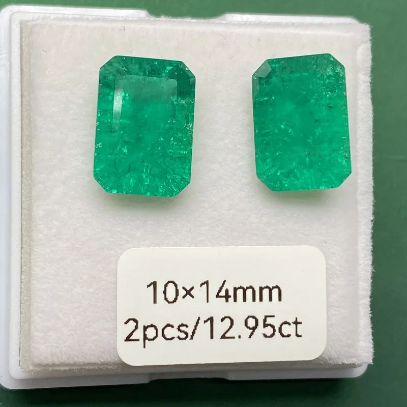 Imagem -06 - Pirmiana Lab Grown Emeralds Nova Coleção March Pairs para Jóias Faça Você Mesmo Fazer Brincos Custom Gemstone Grupo 10x14 mm