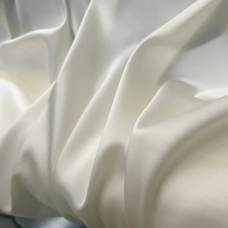 6a Grade White 108cm Wide Stretch Heavy Satin 100% Mulberry Silk Clothing Pajamas Fabric By The Meter 19/22/25/28 Mm