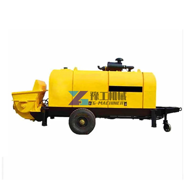 Trailer Mounted Electric Motor Mobile Concrete Pump Construction Machinery Concrete Mixer Pump