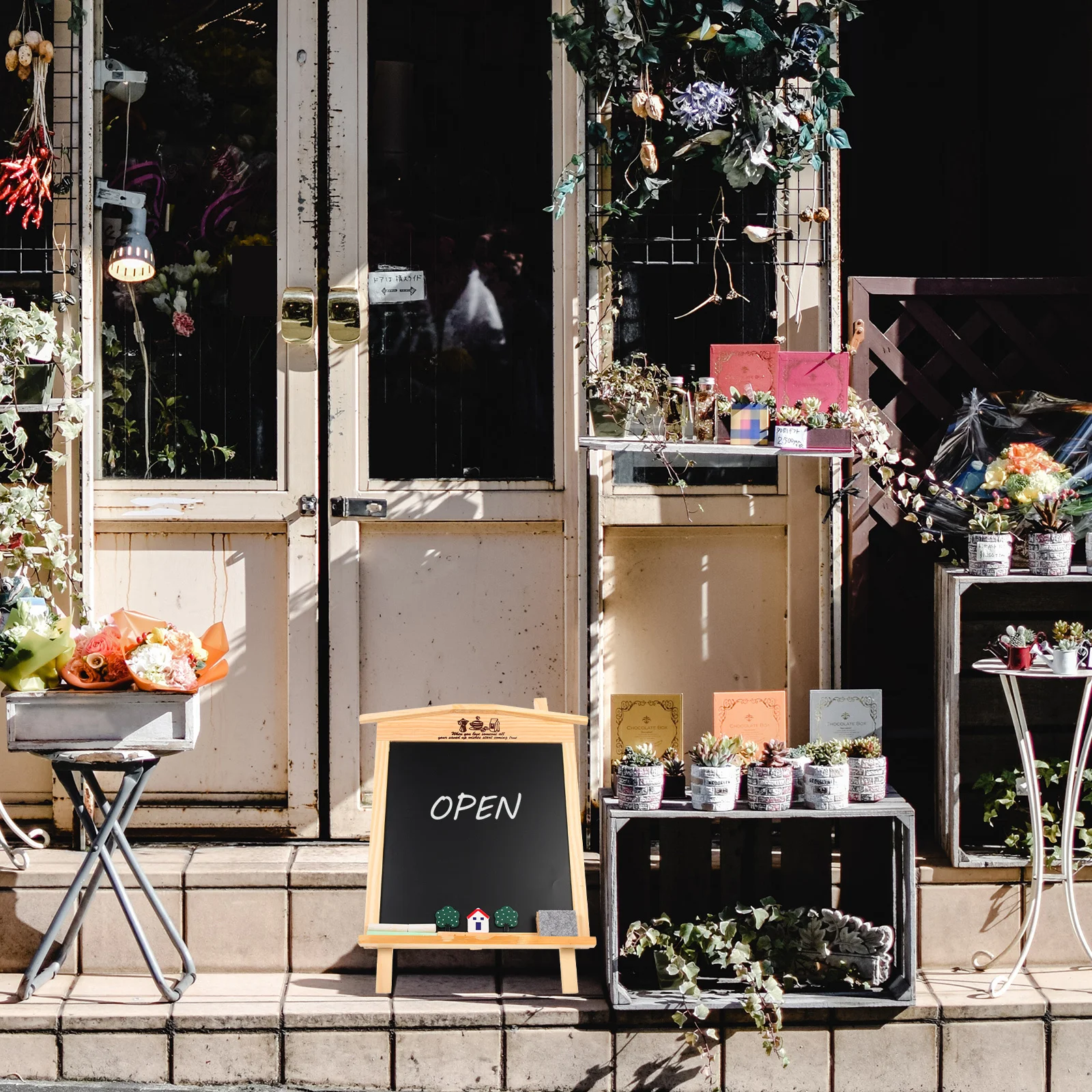 

1 Set Of Wooden Standing Blackboard For Diy Message Board Chalk Board Sign Display Blackboards Decor Multi-Purpose Desktop Wall