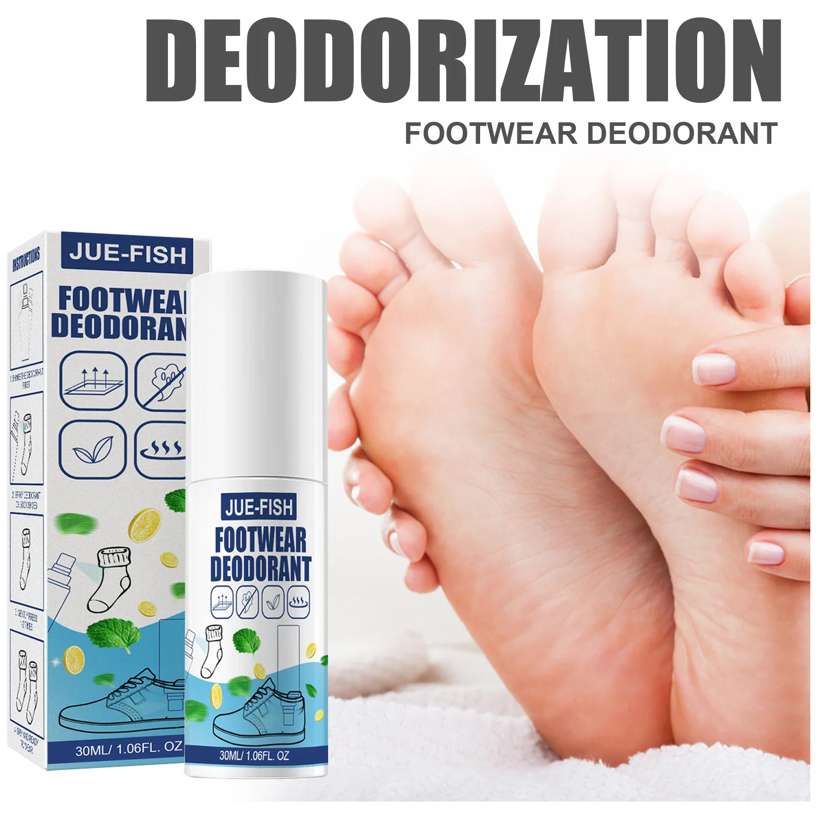 

Shoe and Socks Deodorant, Shoe Cabinet Deodorant Spray To Remove Sweat, Foot Odor, Odor Lasting Fragrance