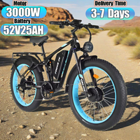 FINDER26 V3 E-Bike 3000W Motor 52V25AH Battery Hydraulic Braking Electric Bicycle 26-Inch Fat Tires All Terrain Electric Bike