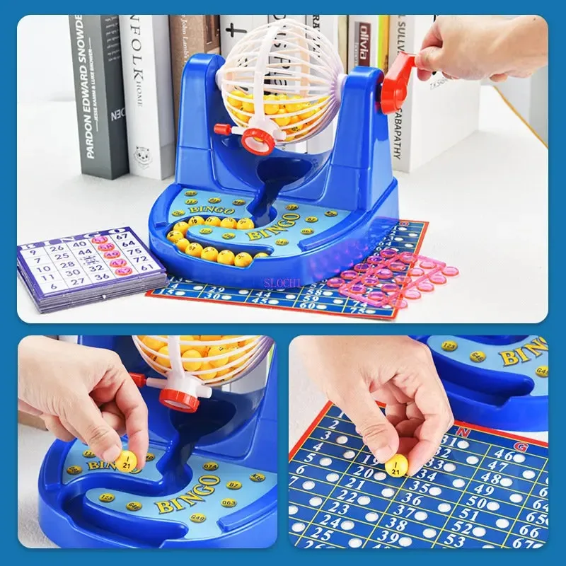 Family Party Game Table Toy Simulation Bingo Lottery Machine Set Draw Lottery Board Game Parent-child Fun Interactive Toys