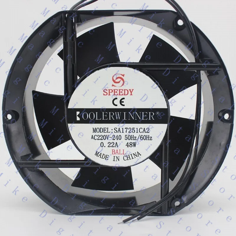 

H 1 PCS FOR SPEEDY Fan SA17251CA2 AC 220V-240V 0.22A 17251 17CM 2 Wire Aluminum frame