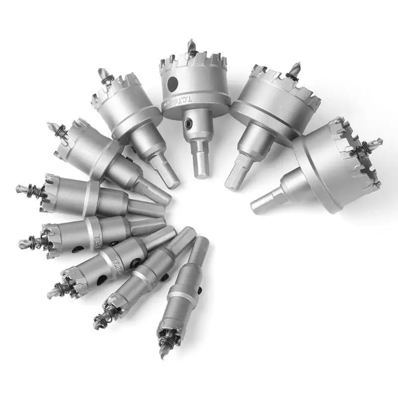 

R9UF Hole Cutter Tipped Hole Cutter with Drill Bit for Cutting Stainless Steel Metal Sheet Aluminum Drill Bit Stainless