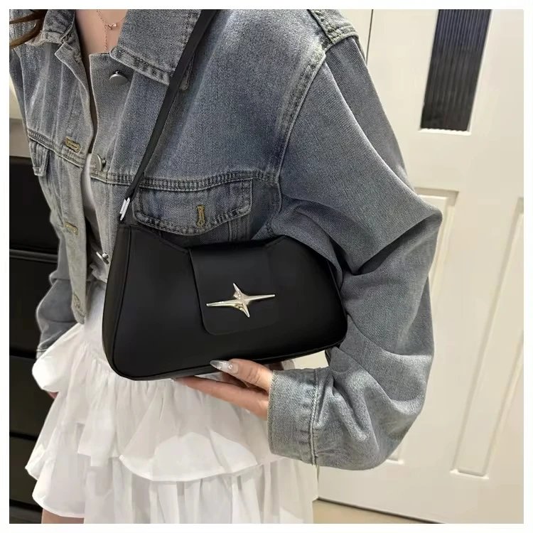 

2025 Classic Small Bag Luxury Brand Female Handbags Vintage PU Leather Shoulder Bags for Women Daily Underarm Bag