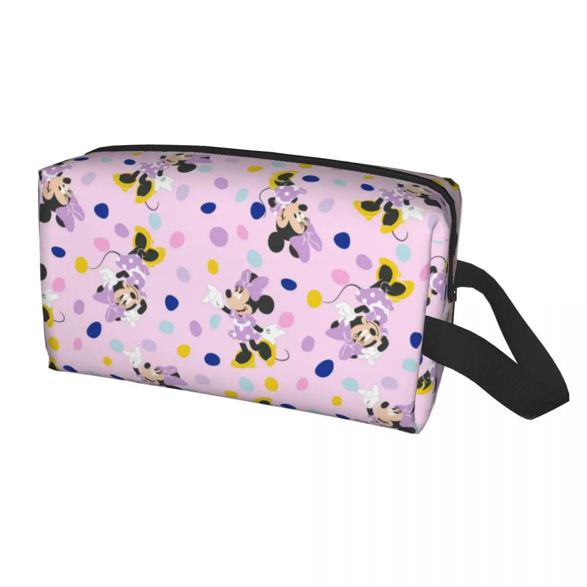 Custom Minnie Mouse Pink Purple Travel Cosmetic Bag for Women Toiletry Makeup Organizer Lady Beauty Storage Dopp Kit