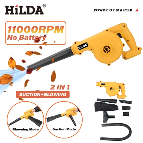 HILDA 전기 송풍기, 2in 1 진공 청소기, 먼지 컴퓨터 수집기, 무선 휴대용 전동 공구, 마키타 배터리 선물, 21V 