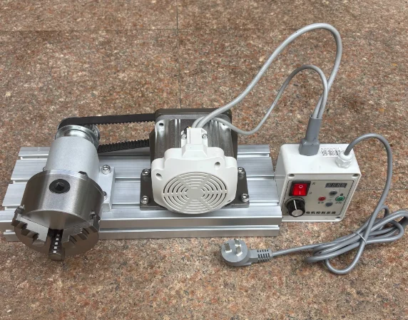 Speed Adjustable Lathe Spindle Unit 3 Jaw Self-centering Chuck Wood Turning Rotary Power Head