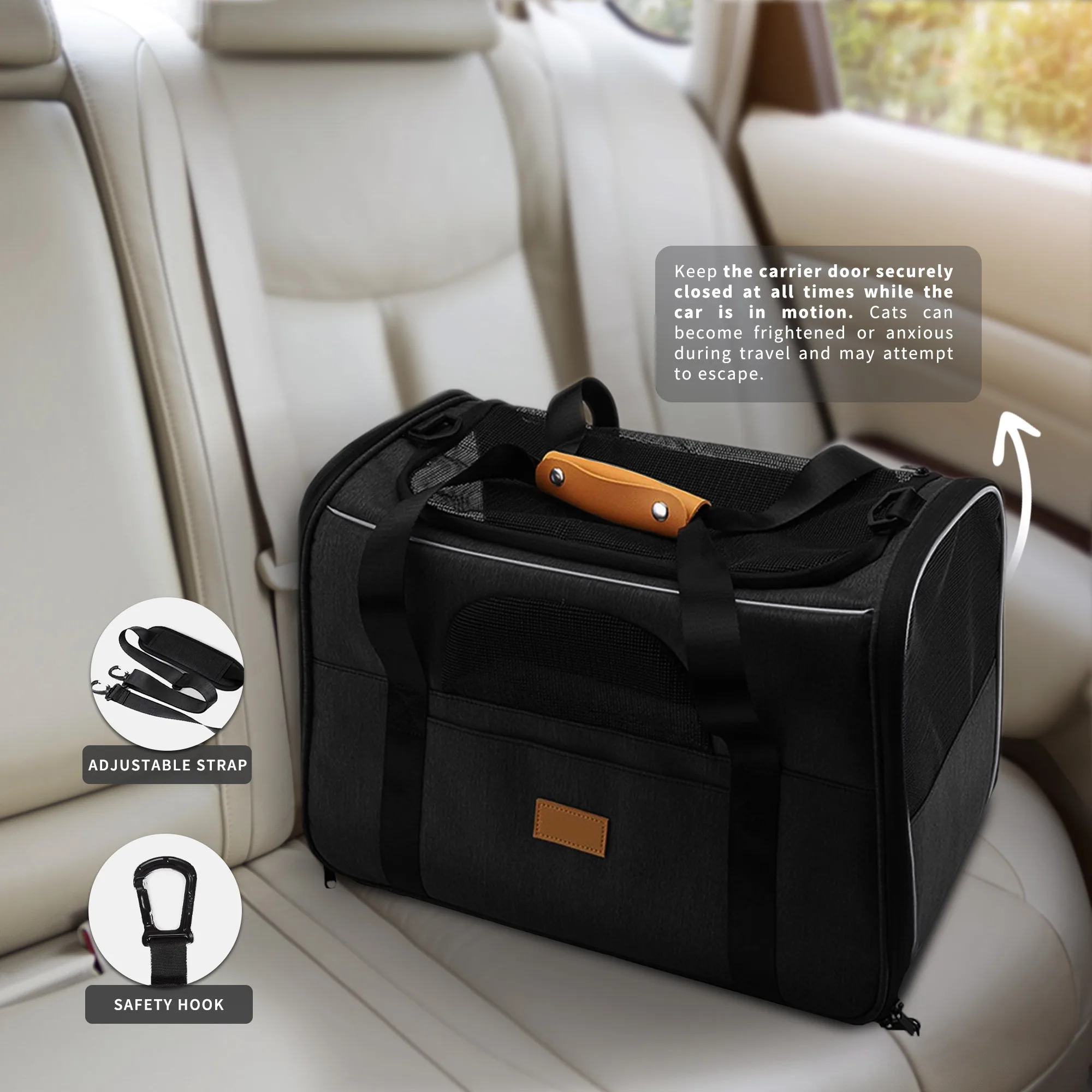 

Foldable Pet Bowl, Cross-Body Portable Cat Bag, Breathable and Foldable Small Pet Outing Bag, Cat Carry-On Car-Mounted Portable Pet Bag