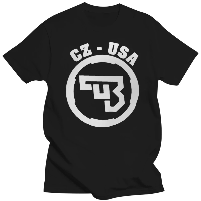 NEW CZ 75 USA Ceska Zbrojovka Firearms Guns Logo Black T Shirt S-4XL