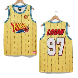 2024 New Summer Marvel X-Men '97 Logan Basketball Jersey Oversized Tank Top Baskerball Vest Tee