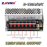 D-120A/B/C 5V 12V 24V Dual Output 120W Switching power supply Output Voltage AC-DC SMPS