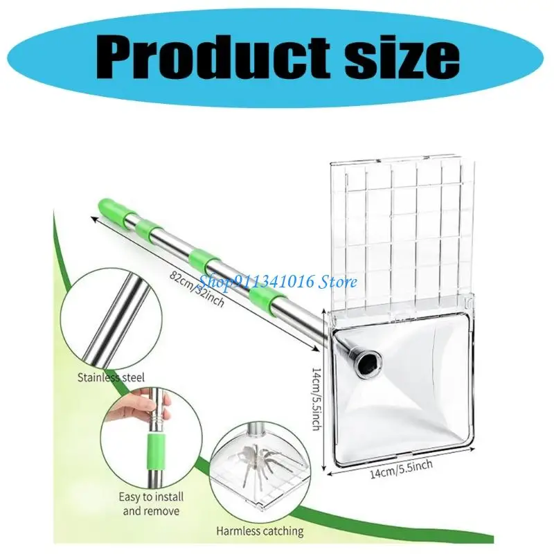  MultiPurpose Insect Trap 32Inch Telescoping Handle For Spiders Captures Without Harm