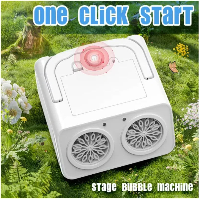 26 hole double hole portable small electric stage bubble machine birthday outdoor bubble toy without battery and bubble water