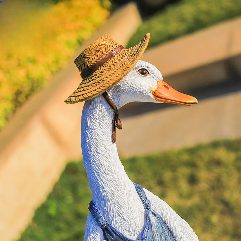 Creative Resin Crafts for Courtyard Garden Decoration Ornaments Home Foyer Living Room Desktop Decoration Ornaments Duck Gifts
