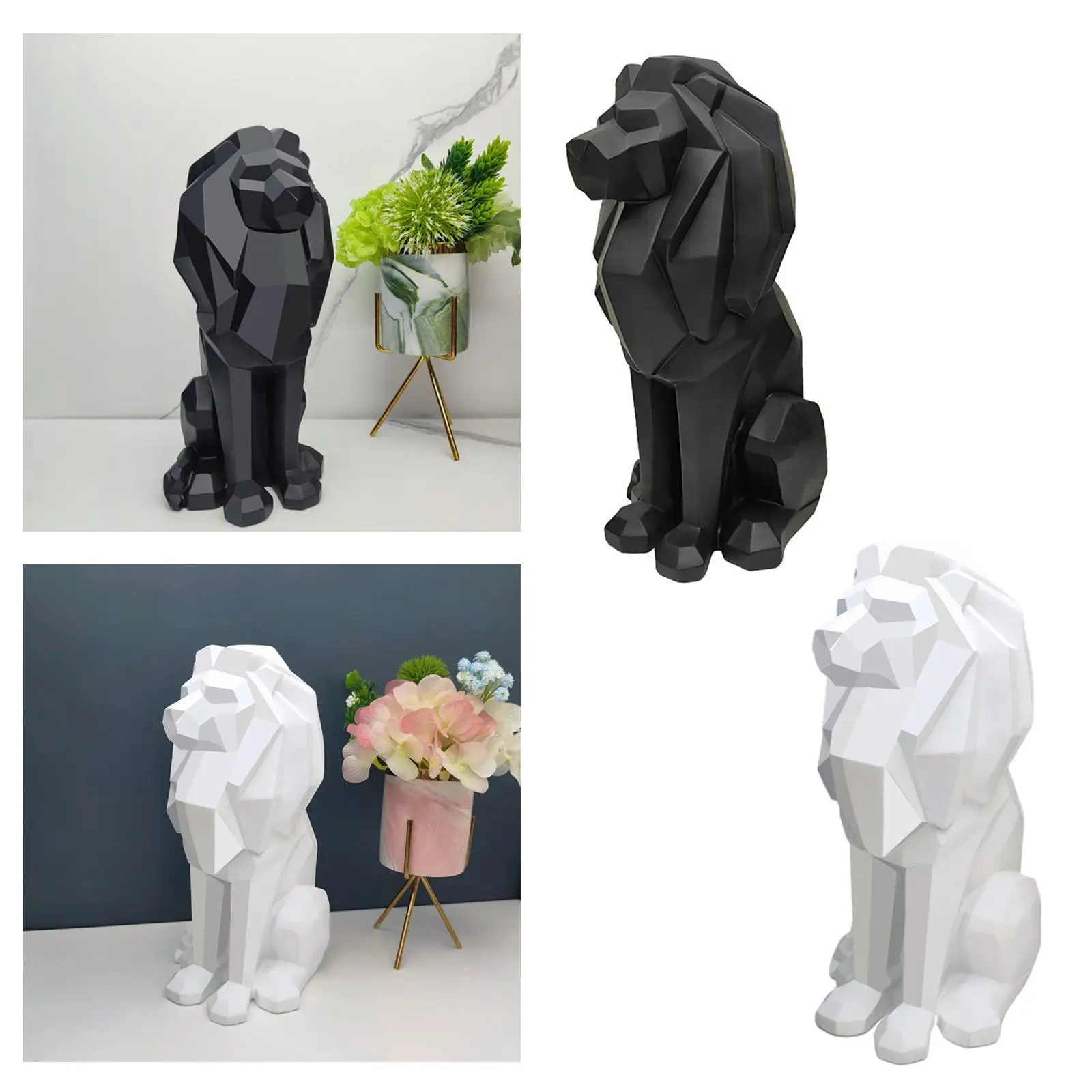 Creative Lion Statue Christmas Gifts Garden Cabinet Accessories
