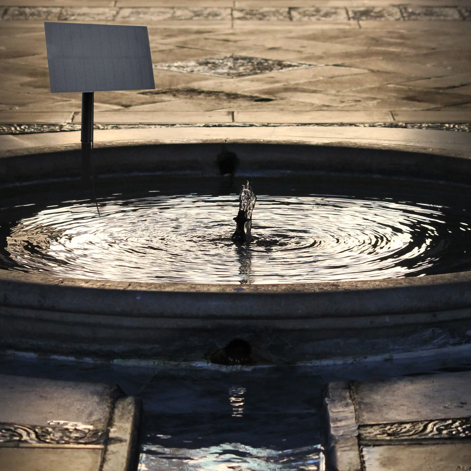 

1Set Solar Powered Water Fountain Pump Garden Pond Outdoor Fountain Solar Water Pump Creative Practical Low Noise Design