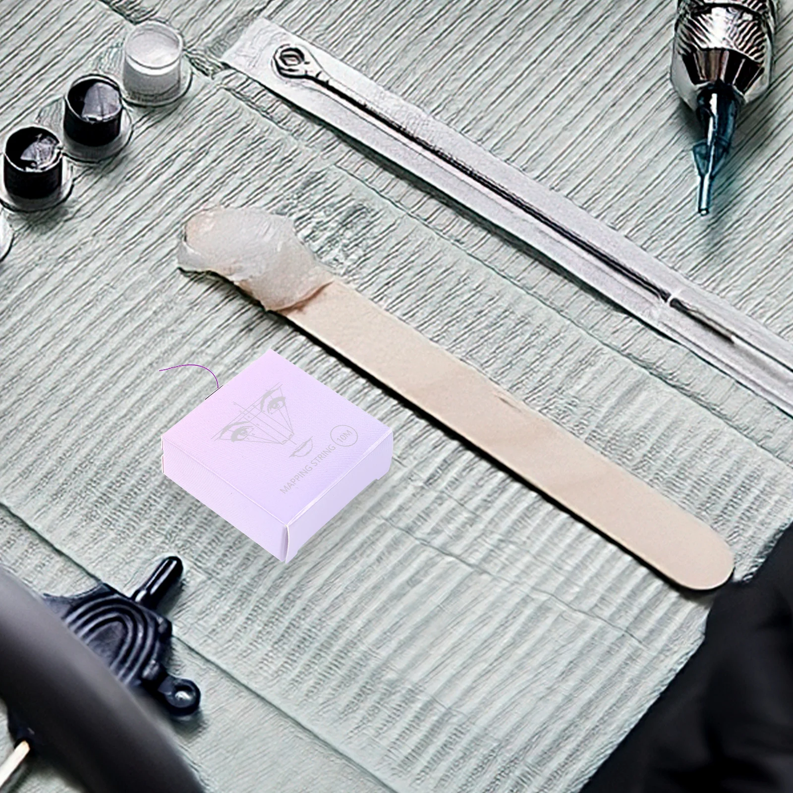 Augenbrauen-Mapping-Faden, 10 m, Box-Verpackung, Augenbrauen-Formwerkzeug, Lineal, Marker für Augenbrauen, Eyeliner, Lipliner, Augenbrauen-Mapping-Schnur