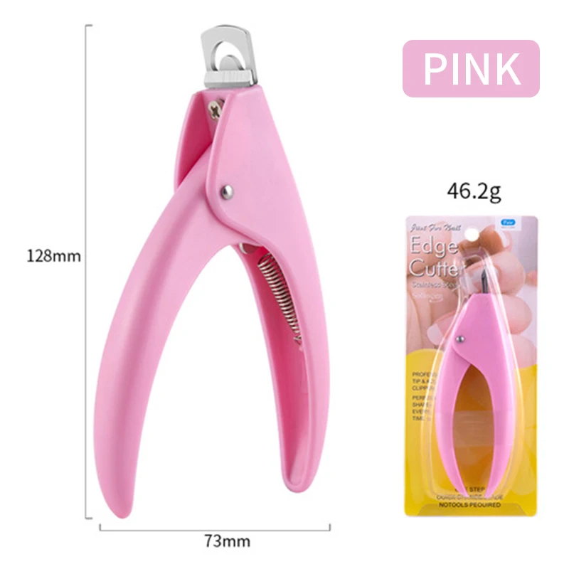 Professional U-Shaped Nail Clippers Stainless Steel Head Nail Trimmer Acrylic Gel False Nail Tips Cutter Capsule Fake Nail Tool