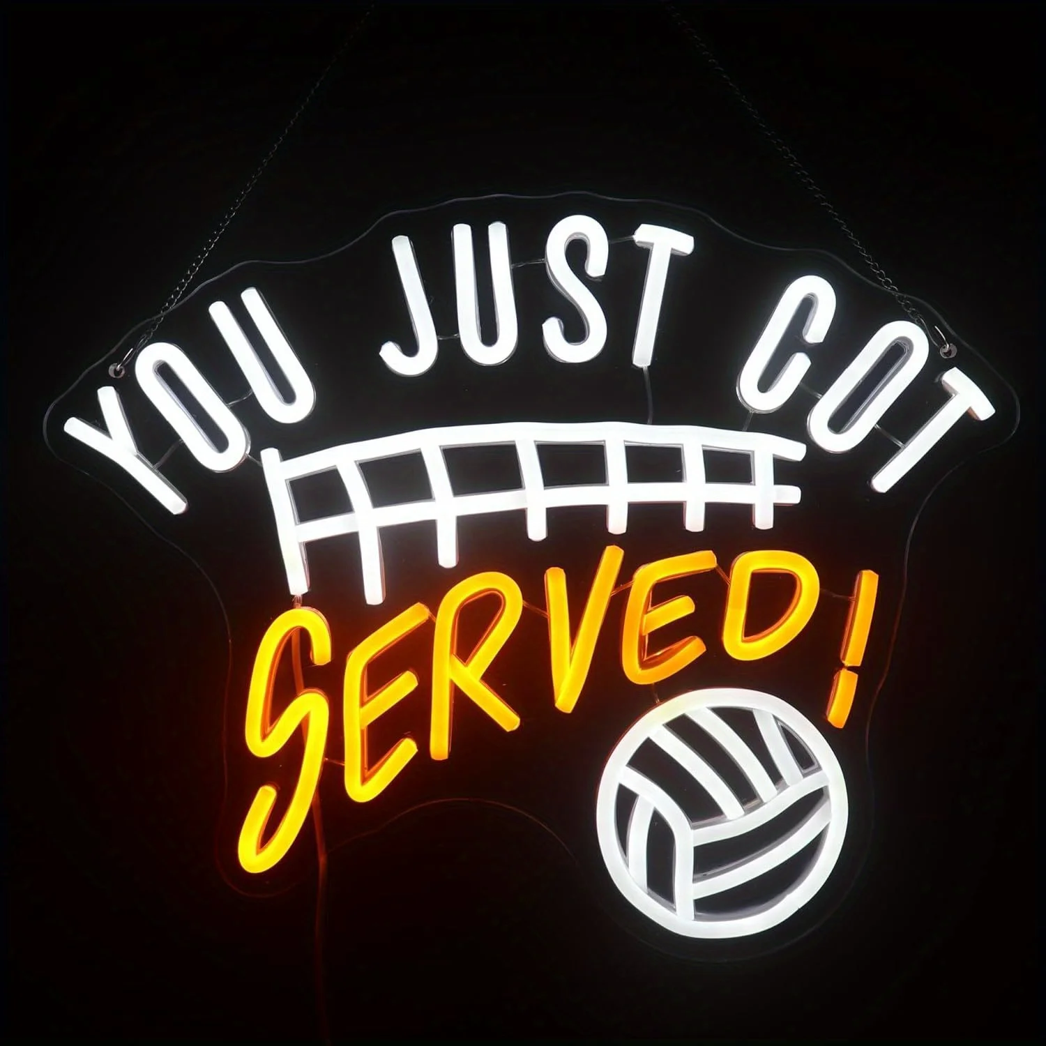 You Just Got Served LED Neon Light USB Powered, With Dimmer, Adjustable Brightness, Perfect for Game Rooms, Sports Bars