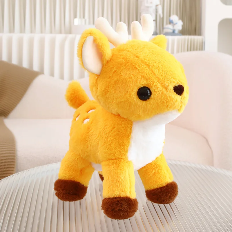 32/40cm Cute Deer Plush Toy Yellow Brown Deer Plush Toy Decorate The Room To Give Children The Best Gift