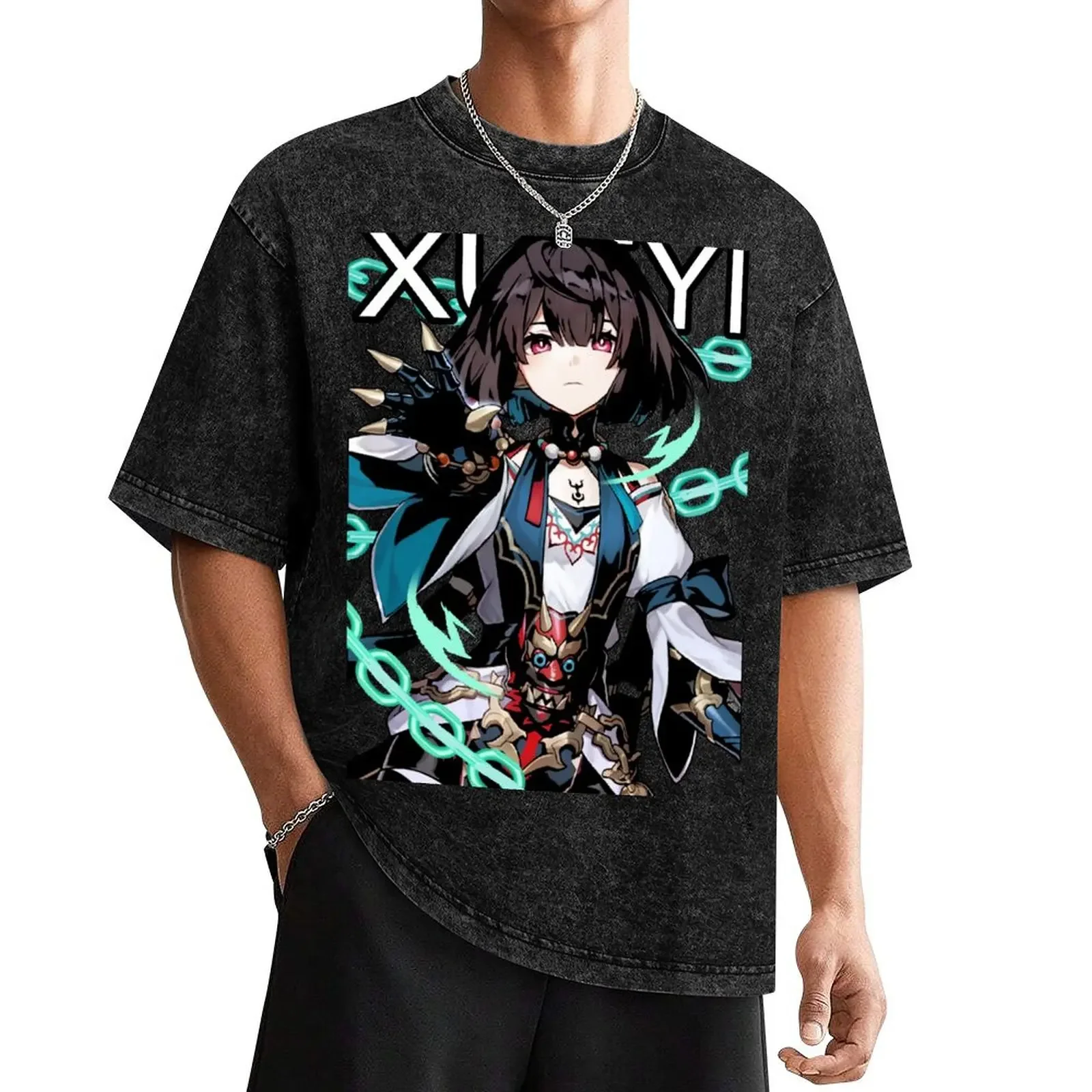 Xueyi Honkai Star Rail Shirt fan Xueyi Star rail Stickers T-Shirt summer top plain anime figures Men's cotton t-shirt