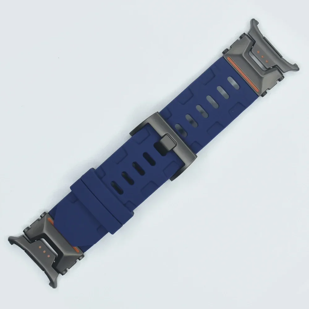Soft Silicone Loop Strap for Samsung Galaxy Watch Ultra 47mm Luxury Men Sports Band for Galaxy Ultra No Gaps Curved End Bracelet