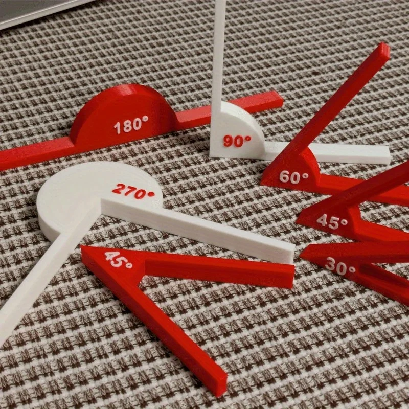 Math Angle Measurement Teaching Aids, Geometric Angle Display Tool for Kids Angle Recognition Learning