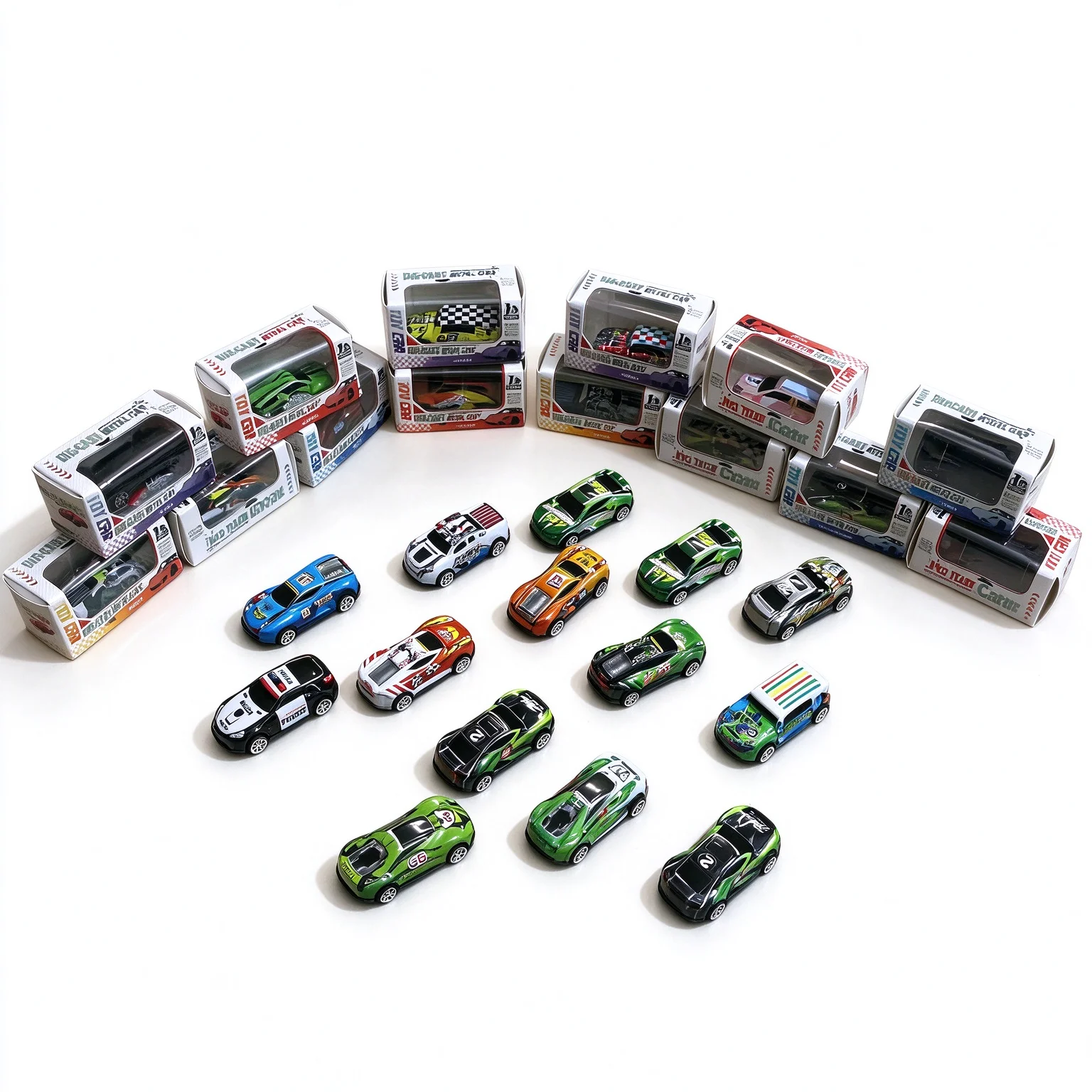 14Pcs Individually Packed Sliding Toy Cars,Random Colors,Assorted Models,Kids Gift,Birthday,Halloween,Thanksgiving,Christmas
