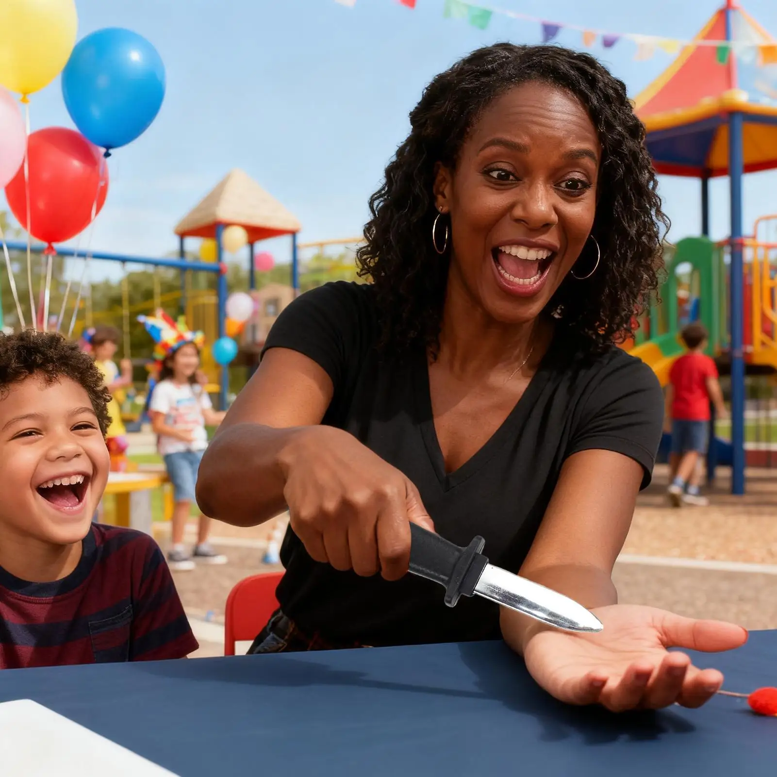 القاطع وهمية قابل للسحب وهمية القاطع زي المهر المزحة الكمامة لعبة لكذبة أبريل حفلة مرحلة عطلة الأحداث الاحتفالات فستان