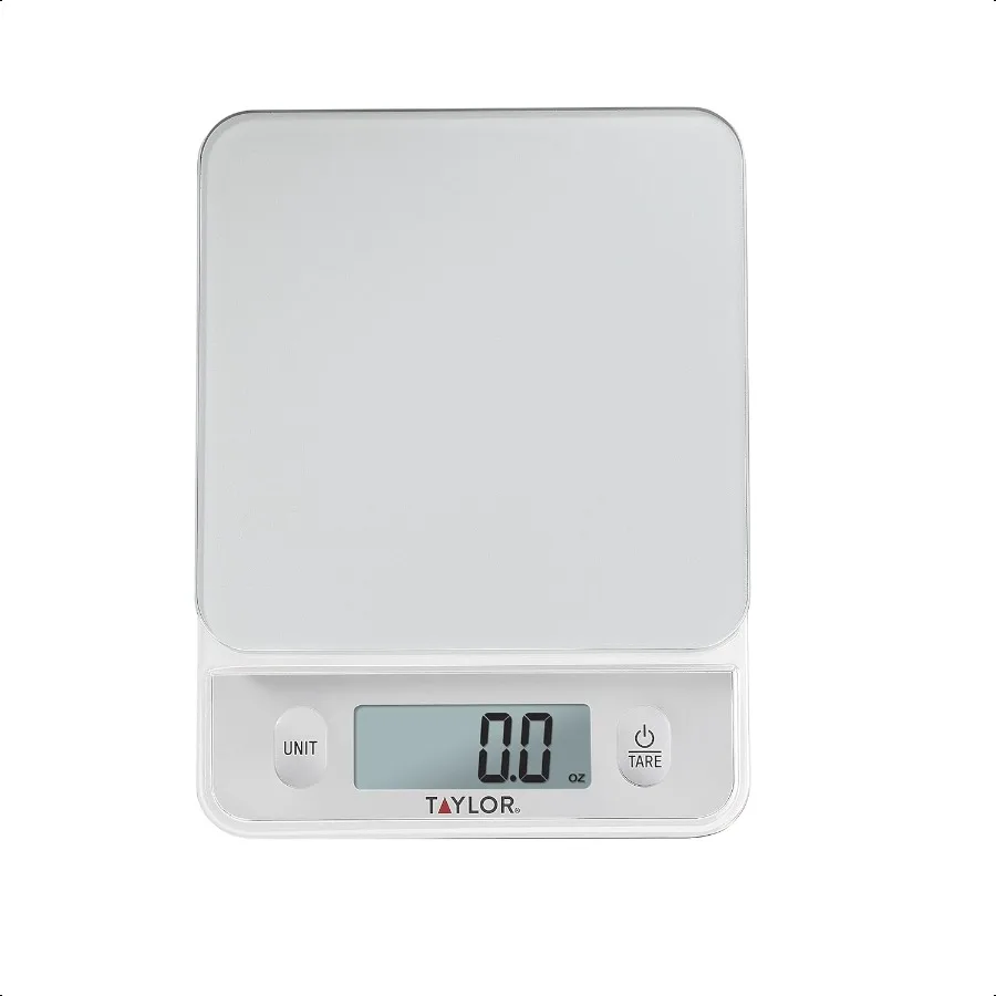 

Пищевые весы Taylor Glass Top с сенсорным управлением, емкостью 11 фунтов, гладкое си, точные и легкие весы для приготовления пищи и выпечки