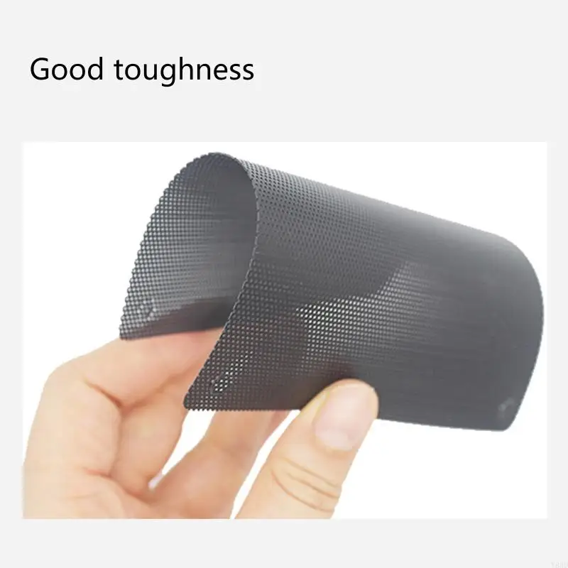 Y8AD Dust Filter Computer Fan Filter Cooler PVC Black Dustproof for Case Cover PC Mes