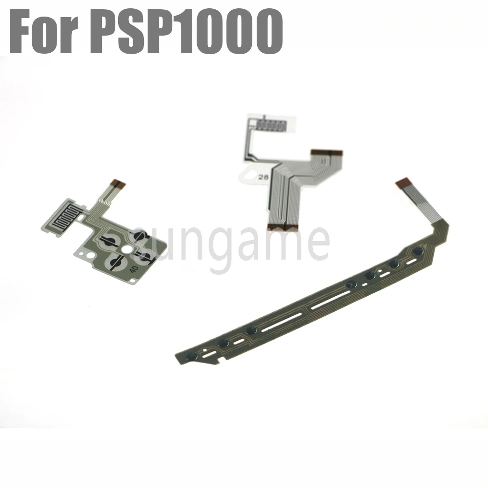 

10 комплектов для PSP 1000 2000 3000 E1000, игровая консоль, ремонт клавиатуры, R/L клавиша и гибкий кабель громкости