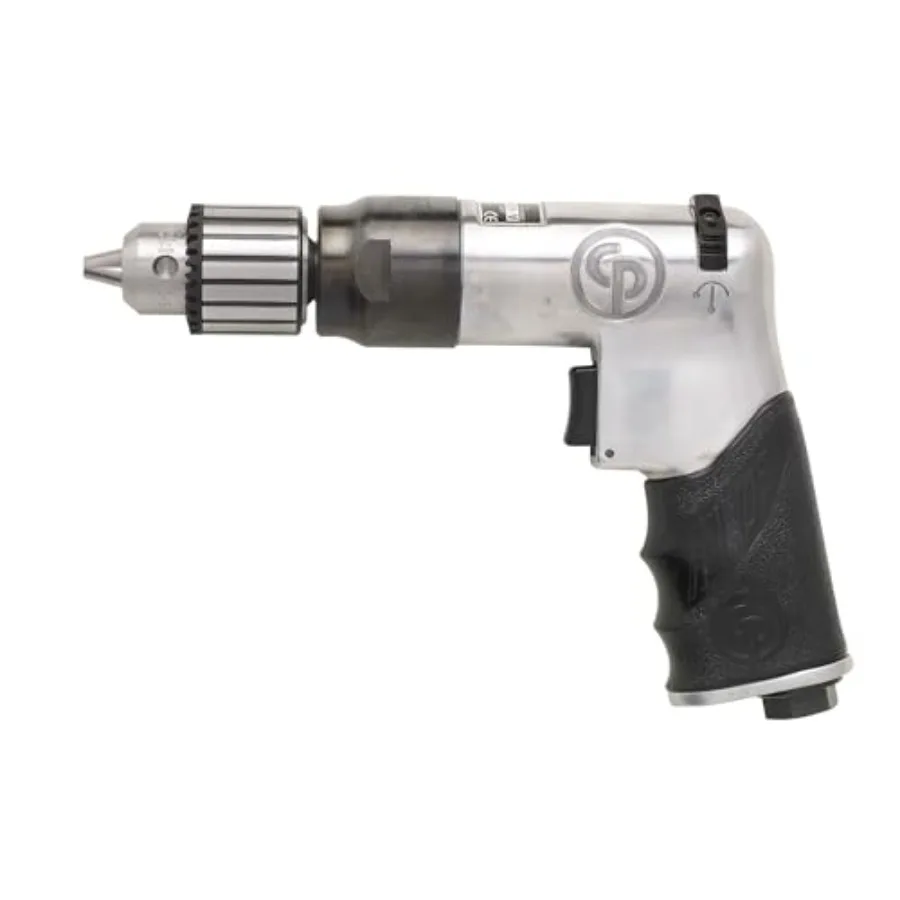 

Пневматическая дрель CP789R-42 - пневматический инструмент с патроном 3/8 дюйма (10 мм), реверсивным ключевым патроном, алюминиевым корпусом, пистолетной рукояткой, 0.43 л.с./320 об/мин