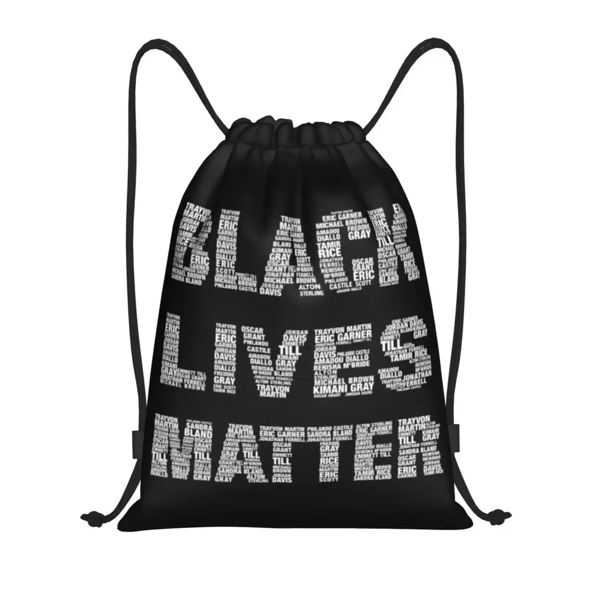 Black Lives Matter Portable awstring Bags Backpack Storage Bags Outdoor Sports Traveling Gym Yoga