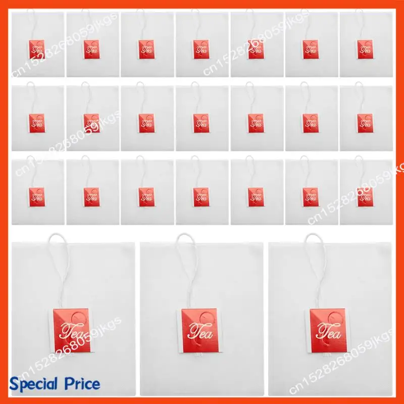 ABIY 100Pcs Tea Bag Infuser With String Heal Seal Sachet Filter Paper Nylon Teabags Empty Tea Bags