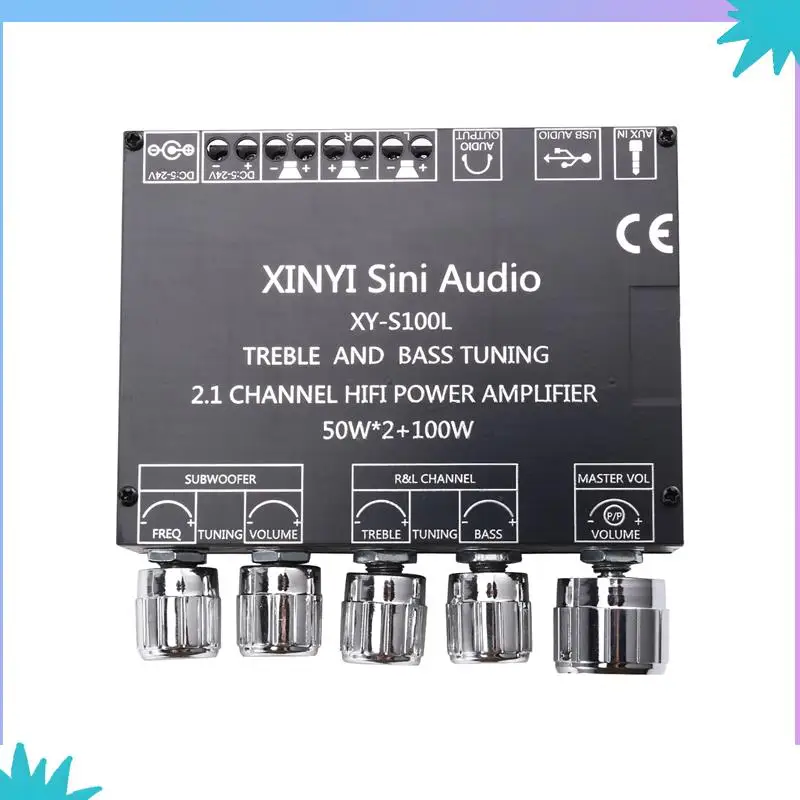 ABZW XY-S100L Modul Amplifier Daya Bluetooth Papan Amplifier Daya Mendukung Koneksi Bluetooth Ponsel untuk Pemutaran Audio