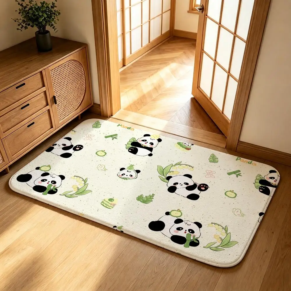 Art-PandaS Floor Mat Shower Foot Mat, Bedside Carpet, Entrance Absorbent Doormat, Soft Non-Slip