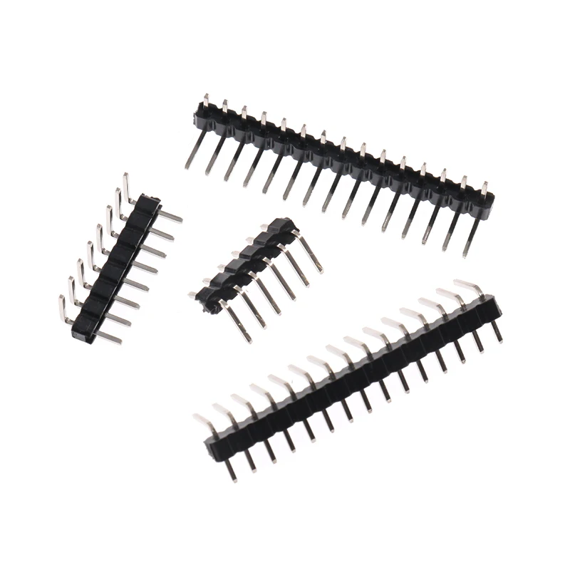 5pcs 2.0mm Single Row Right angle Male Breakaway PCB Board Pin Header Connector Pinheader 2p 3p 4p 5p 6p 7p 8p 10p 20p 40p